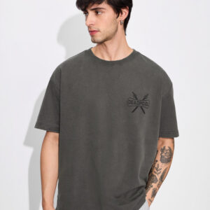 Men Graphic Print Round Neck Pure